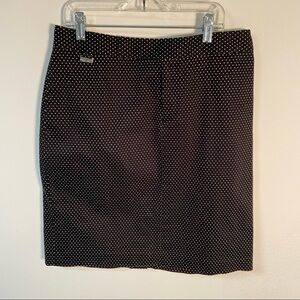 Lauren Ralph Lauren Pencil Short Skirt black/white polka dots Size 8